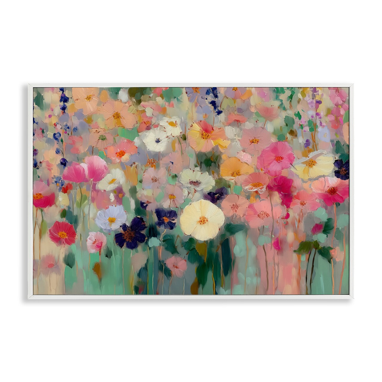 Stupell Industries Teachers Poppies Modern Drip Framed Giclee, design by Annabelle Hall